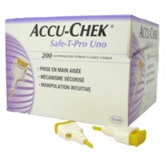 Accu-Chek Safe-T-Pro Uno c/ 200 lancetas esterilizadas, Diâmetro da Agulha 28g, 0.36mm