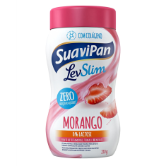 Pó para preparo de bebida sem açúcar sabor Morango - Suavipan -Pote 210g