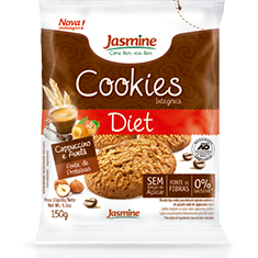 Cookies Integrais Diet Cappuccino e Avelã Jasmine - 150g