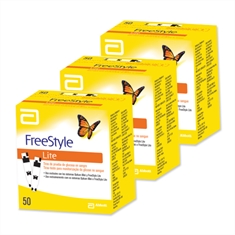 Freestyle Lite - 3 caixas com 50 tiras (validade das tiras 03/2025)