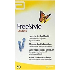 FreeStyle Lancets com 50 lancetas (Freestyle Optium e Freestyle Lite)