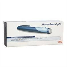 Humapen Ergo 2 Azul - caneta de aplicação de insulina (para insulinas Humulin, Humalog e Basaglar em refil de 3ml))