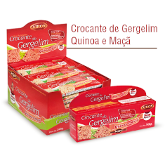 Airon Crocante de Gergelim  com Quinoa e Maça Display com 24 Unid.