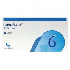 Novofine 6mm com 100 Agulhas para Caneta de Insulina Compatível com Todas as Canetas Disponíveis no Mercado